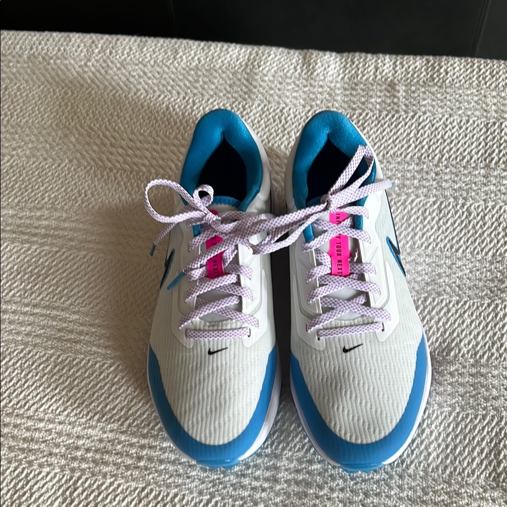 Nike White and Blue Sneakers